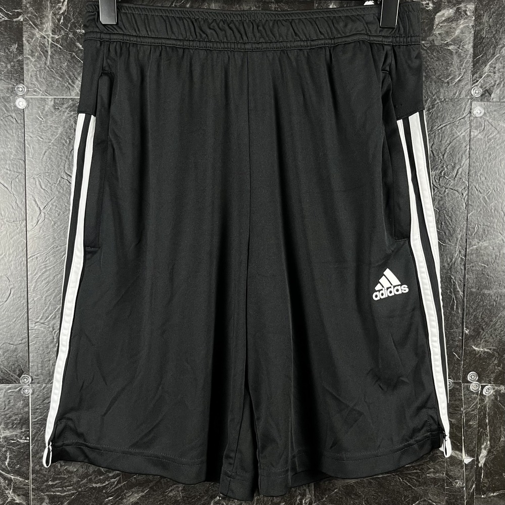 Adidas Men's Black Striped Shorts Small